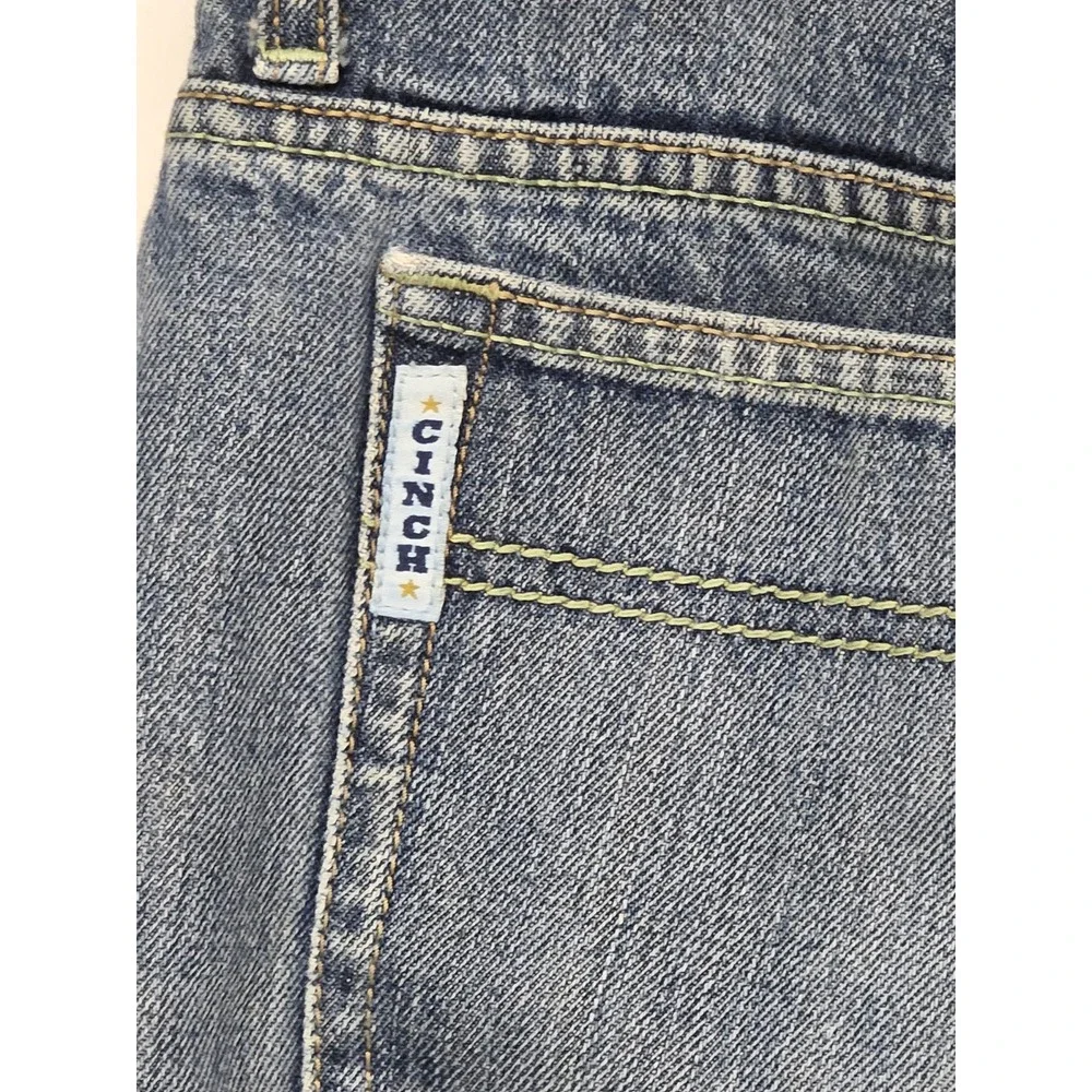 Cinch Mens Blue Denim Jeans Straight Leg Medium Wash Western Workwear 40x30